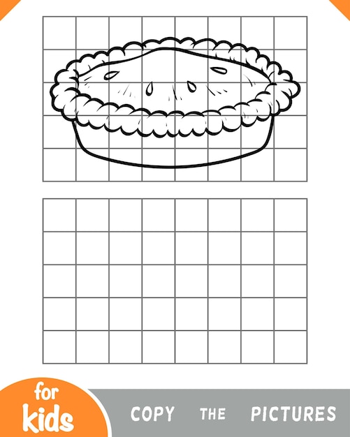 Kopieren sie das bilderspiel für kinder pie