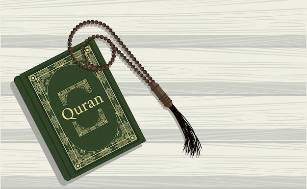 Koran auf Holztisch