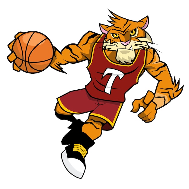 Korbball-maskottchen - der tiger