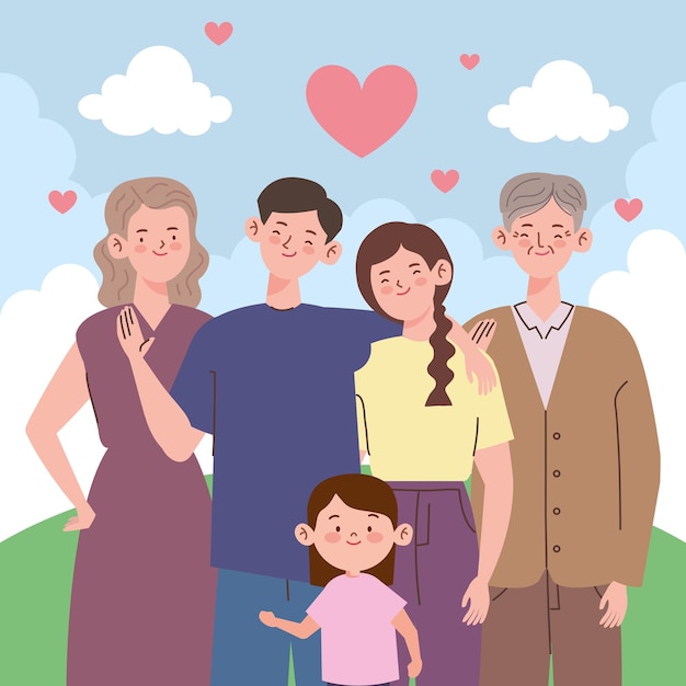 Koreanische Familienmitglieder