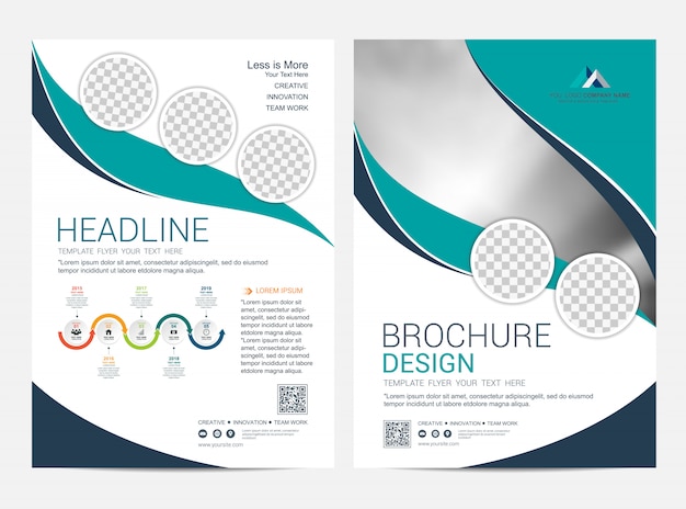 Korporative broschürenlayoutschablone, broschürenfliegerdesign