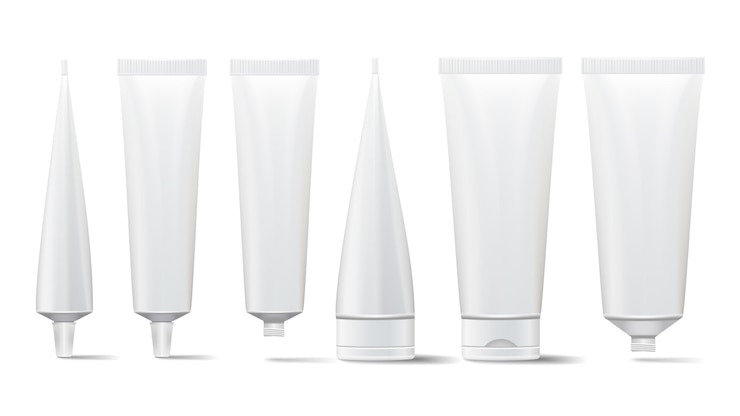 Vektor kosmetik tube set
