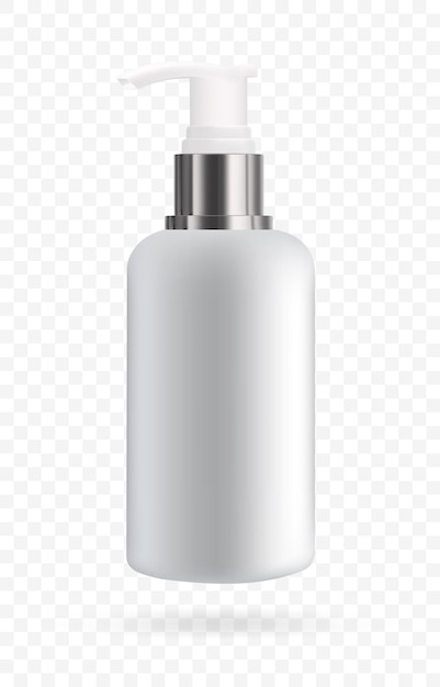 Kosmetikflasche mit Spender für Seife und Kosmetik Mockup von Verpackungen für Flüssigkeiten Vector 3d il