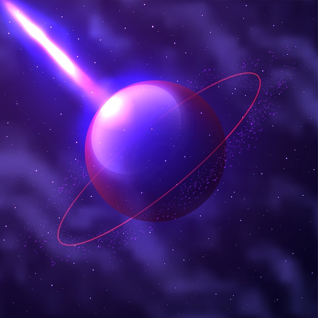 Kosmischer Galaxiehintergrund mit Nebelfleck