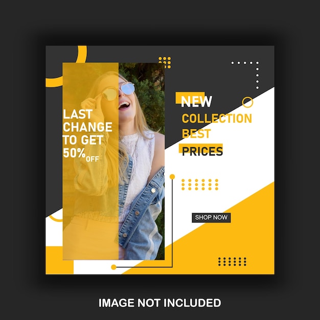 Kostenlose PSD Mode Social Media Vorlage Design