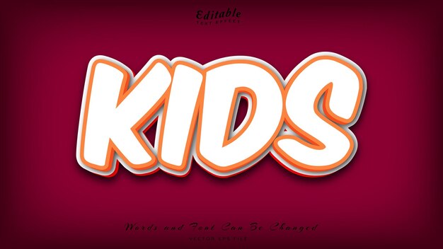 Kostenlose Schriftart für bearbeitbaren Texteffekt für Kinder