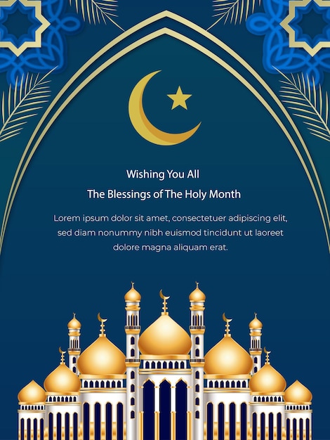 Kostenlose Vektor-Grußkarten-Sammlung für Ramadan-Feier