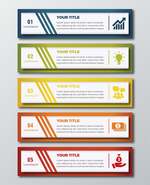 Kostenlose vektor-infografik-business-banner-template-design