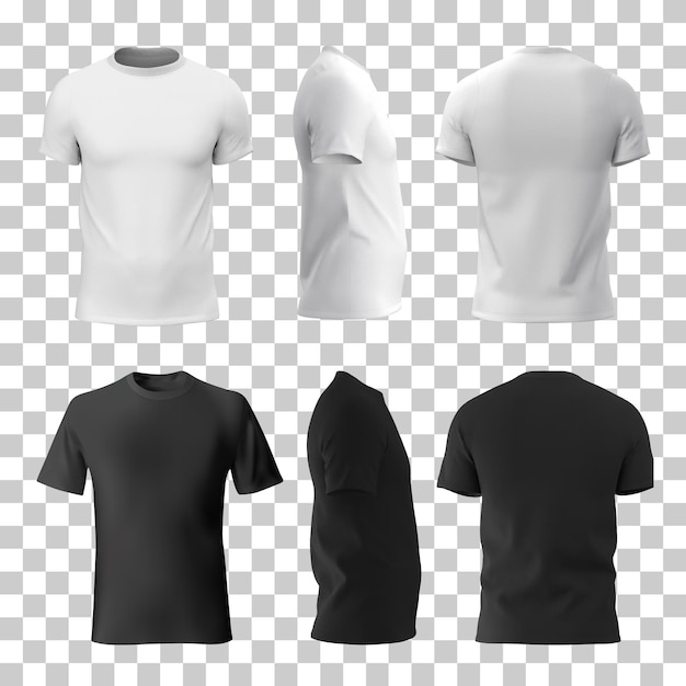 Kostenlose Vektor-Schwarz-Weiß-T-Shirt-Vorlage