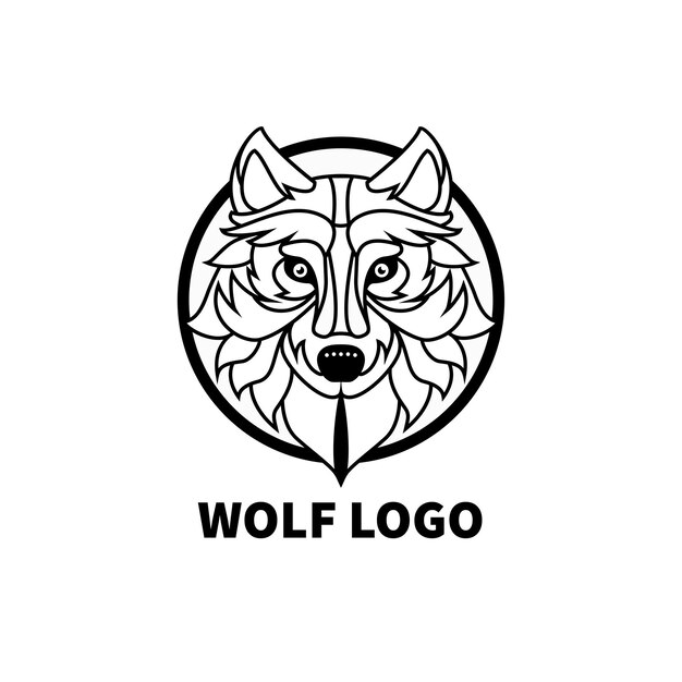 Kostenlose vektor-wolf-logo-sammlung