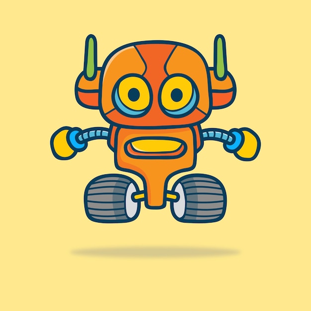 Kostenlose Vektor wütend Roboter Cartoon Vektor Icon Illustration. tierwissenschaft symbol konzept isoliert pr