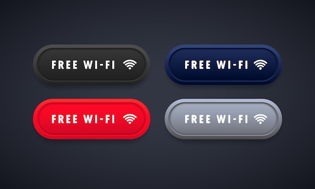 Kostenlose wlan-symbole für drahtlose netzwerke. symbole für gesperrte wlan-zone. vektor auf isoliertem hintergrund. eps 10.