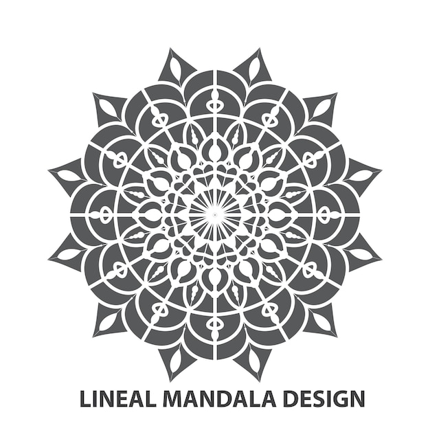 Kostenloser Vektor linearer Mandala-Hintergrund