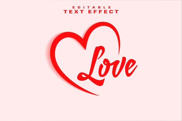 Kostenloser Vektor-Stil-Liebestext für den Valentinstag mit hervorragenden 3D-Buchstaben