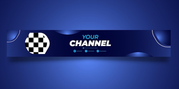 Kostenloses horizontales YouTube-Banner mit Vektorverlauf