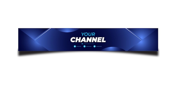 Kostenloses horizontales YouTube-Banner mit Vektorverlauf