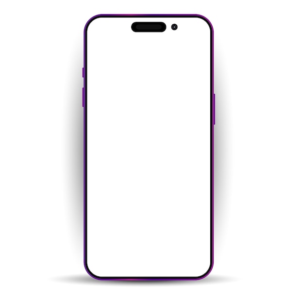 Kostenloses Vektor-Modern-Notch-Smartphone-realistisches Mockup