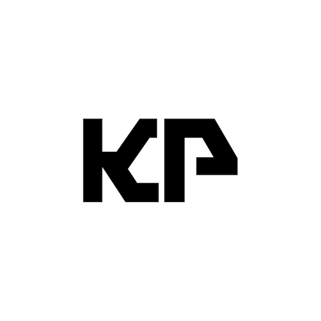 KP-Monogramm-Logo-Design, Buchstabe, Text, Name, Symbol, monochromes Logo, Alphabet-Zeichen, einfaches Logo