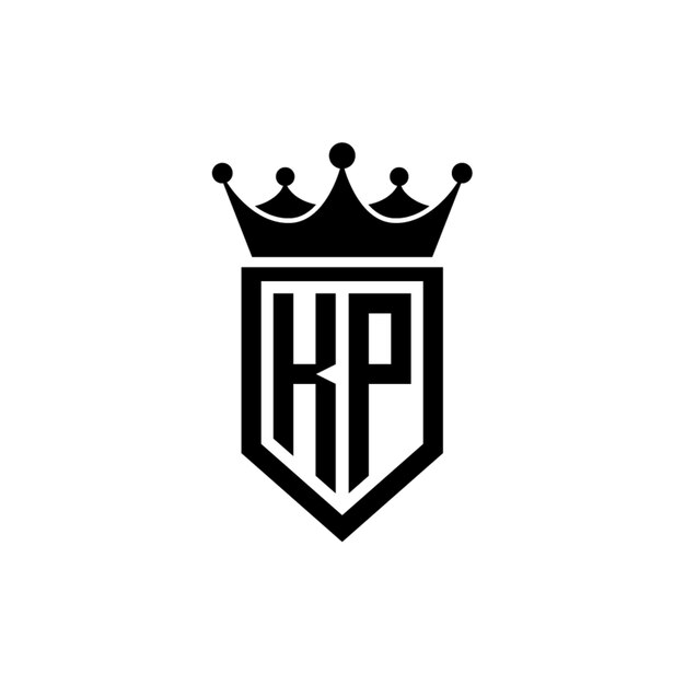 KP-Monogramm-Logo-Design, Buchstabe, Text, Name, Symbol, monochromes Logo, Alphabet-Zeichen, einfaches Logo