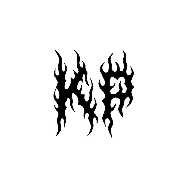 KP-Monogramm-Logo-Design, Buchstabe, Text, Name, Symbol, monochromes Logo, Alphabet-Zeichen, einfaches Logo