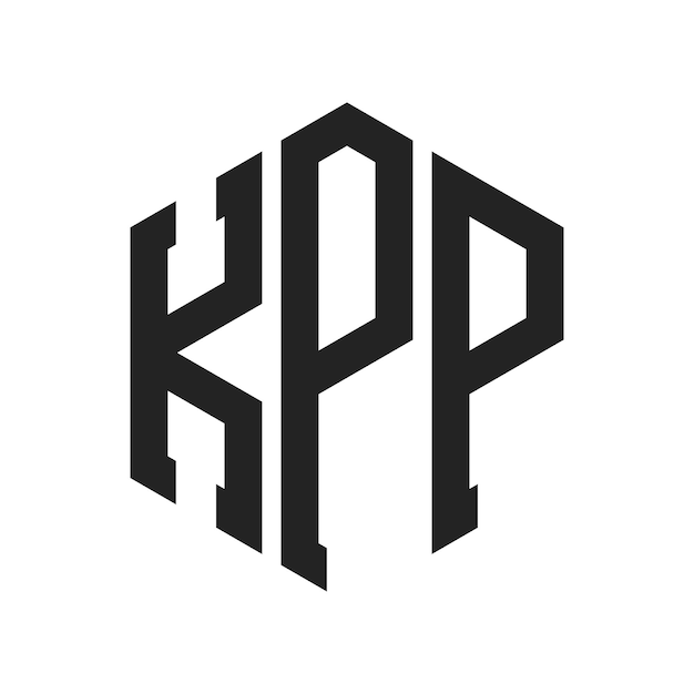 KPP-Logo-Design Anfangsbuchstaben KPP-Monogramm-Logo in sechseckiger Form