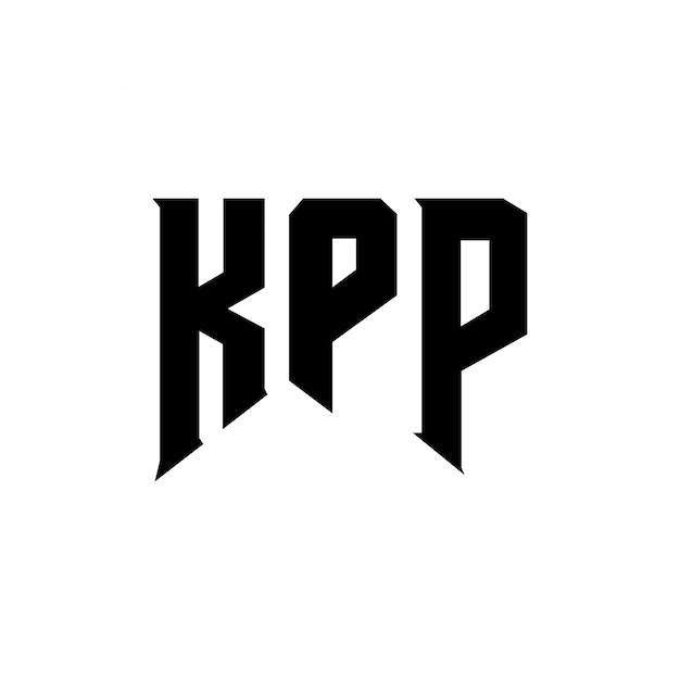 KPP-Logo-Letter-Design für ein Technologieunternehmen KPP-logo-Design schwarz-weiße Farbkombination KPP- Logo KPP-Vektor KPP-Design KPP-Ikon KPP-Alphabet KPP-Typografie Logosign