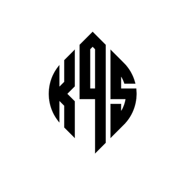 Vektor kqs kreisbuchstaben-logo-design mit kreis- und ellipseform kqs ellipse-buchstaben mit typografischem stil die drei initialen bilden ein kreis-logo kqskreis-emblem abstract monogram buchstabenzeichen vektor