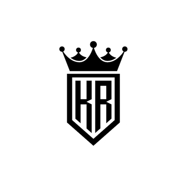 KR-Monogramm-Logo-Design, Buchstabe, Text, Name, Symbol, einfarbig, Logo, Alphabet, Zeichen, einfaches Logo