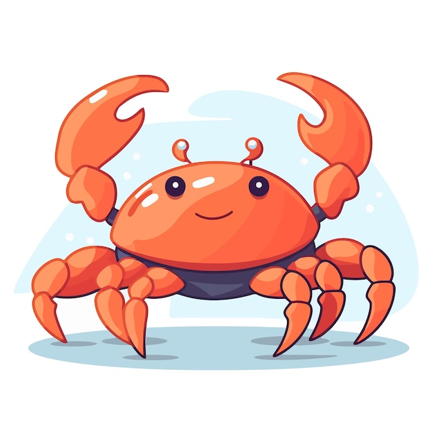 Krabben-logo-design abstrakte zeichnung krabbe niedliche krabbe isolierte vektorillustration