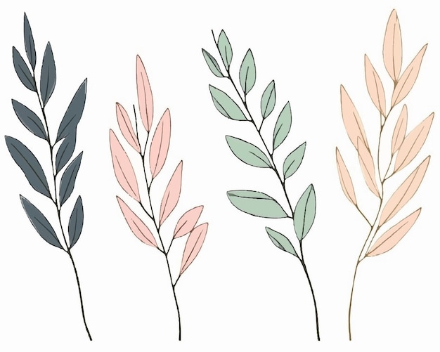 Kräuter und Wildblumen Botanik Set Vintage Blumen Farbige Illustration im Stil von Gravierungen