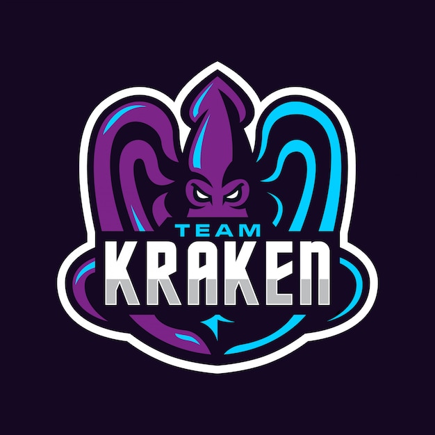 Kraken team sport logo vorlage