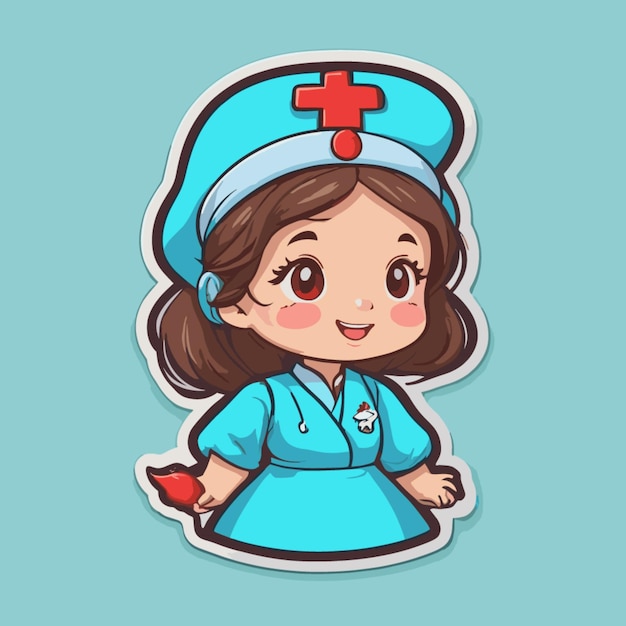 Vektor krankenschwester-cartoon-vektor