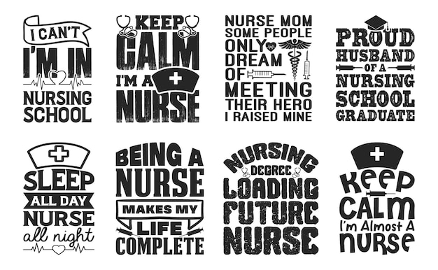 Krankenschwester-t-shirt-design-bundle, arzt-shirt, vektor-krankenschwester-t-shirt-design-kollektion