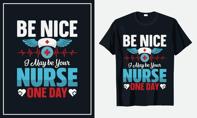 Krankenschwester T-Shirt Design Typografie Vintage Premium Vector