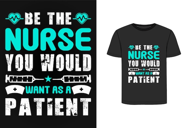 Krankenschwester Typografie Vintage T-Shirt Design Premium-Vektor