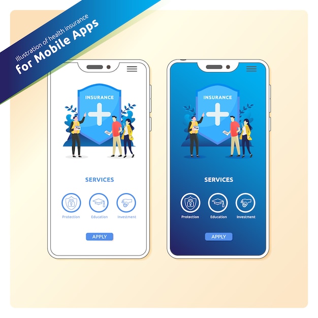 Vektor krankenversicherung für mobile apps