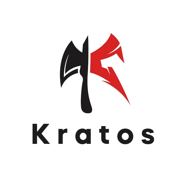 Vektor kratos k-logo-design-vorlage