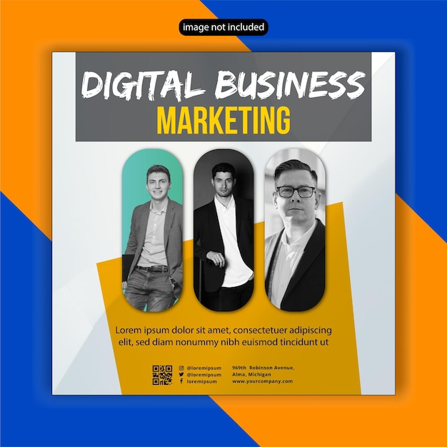 Kreative abstrakte digitale Business-Marketing-Social-Media-Post-Banner-Vorlage