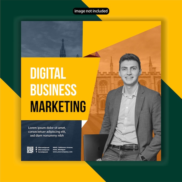 Vektor kreative abstrakte digitale business-marketing-social-media-post-banner-vorlage