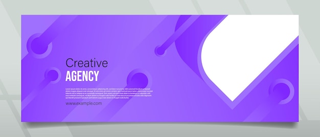 Vektor kreative agentur gradient purple banner design