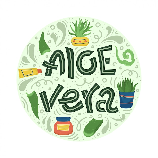 Kreative aloe vera illustration