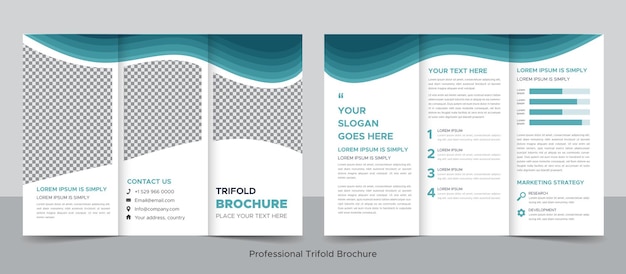 Vektor kreative business trifold broschüre vorlage
