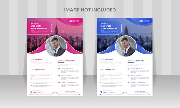 Kreative Corporate Business Werbeflyer Design Broschürenvorlage für digitale Marketingagenturen