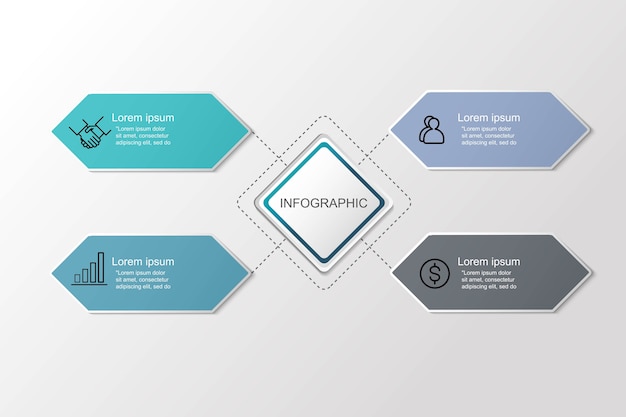 Kreative datenvisualisierung der darstellung für infographic.