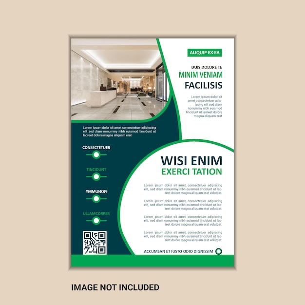 Kreative Designvorlage für Unternehmensflyer