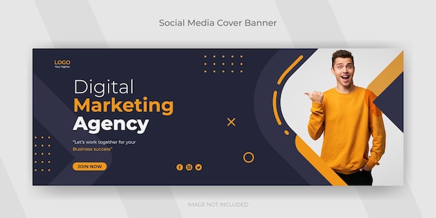 Kreative digitale Marketing-Agentur Webinar Social-Media-Post Facebook-Cover Web-Banner-Vorlage