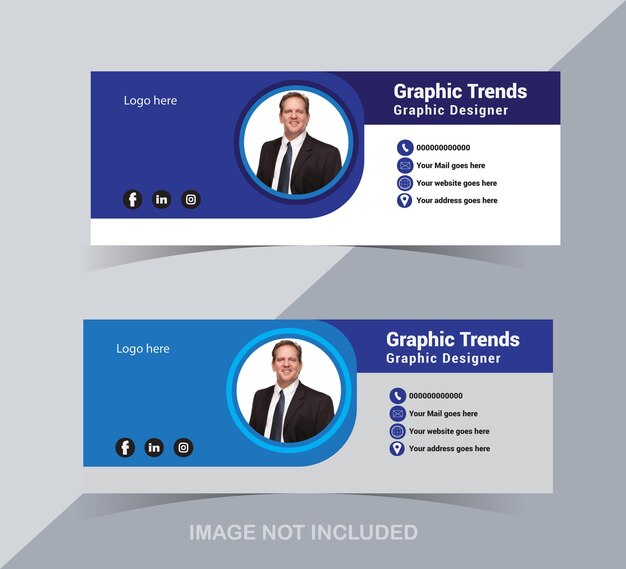 Kreative E-Mail-Signaturvorlage oder Signaturdesign für die Post