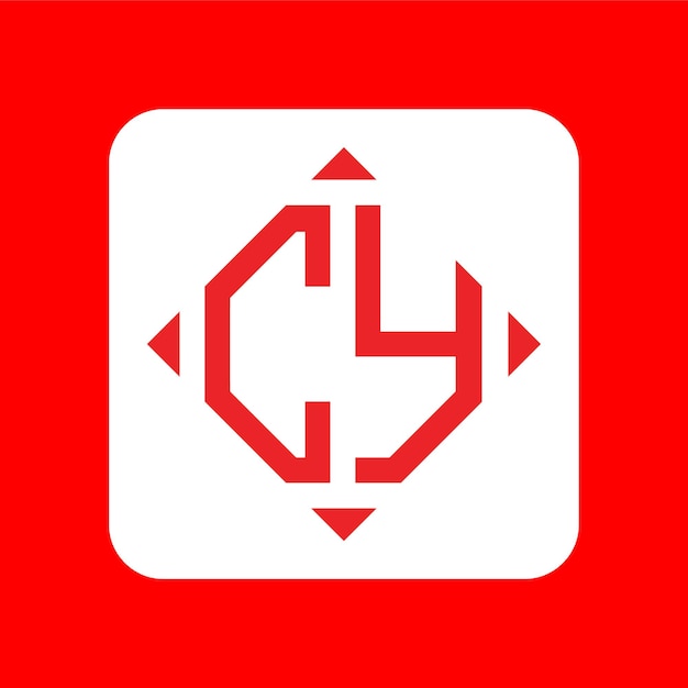 Kreative einfache CY-Logo-Designs mit anfänglichem Monogramm