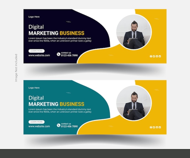 Kreative Facebook-Cover-Designvorlage für digitales Marketing