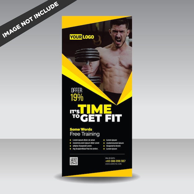 Vektor kreative fitness roll up banner